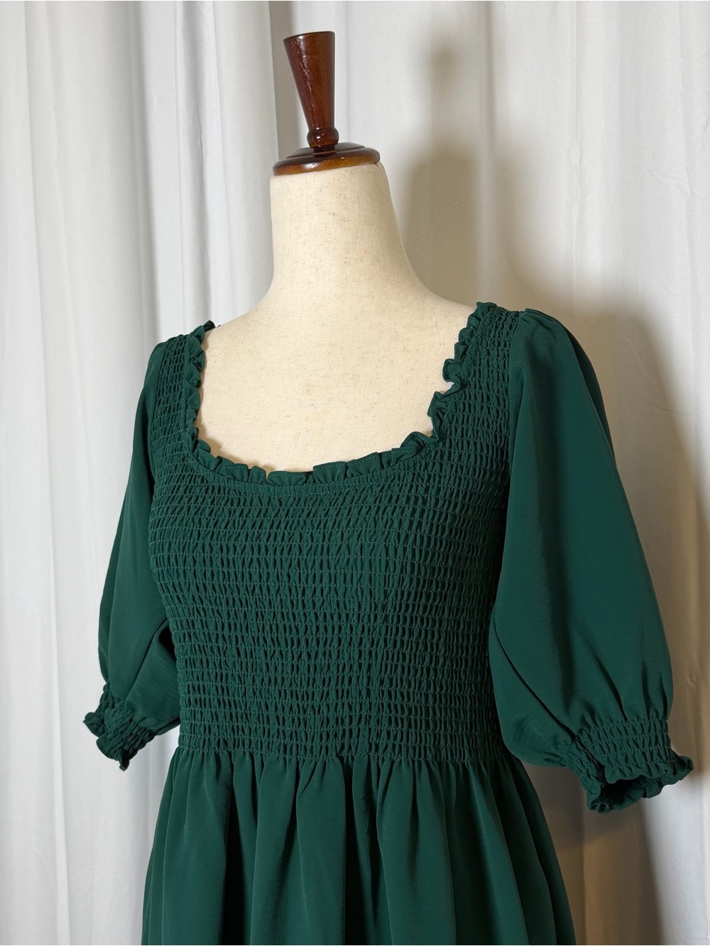 Hill House Home Louisa Nap Dress Medium NWOT Botanical Garden Green Midi Pockets - Picture 7 of 12